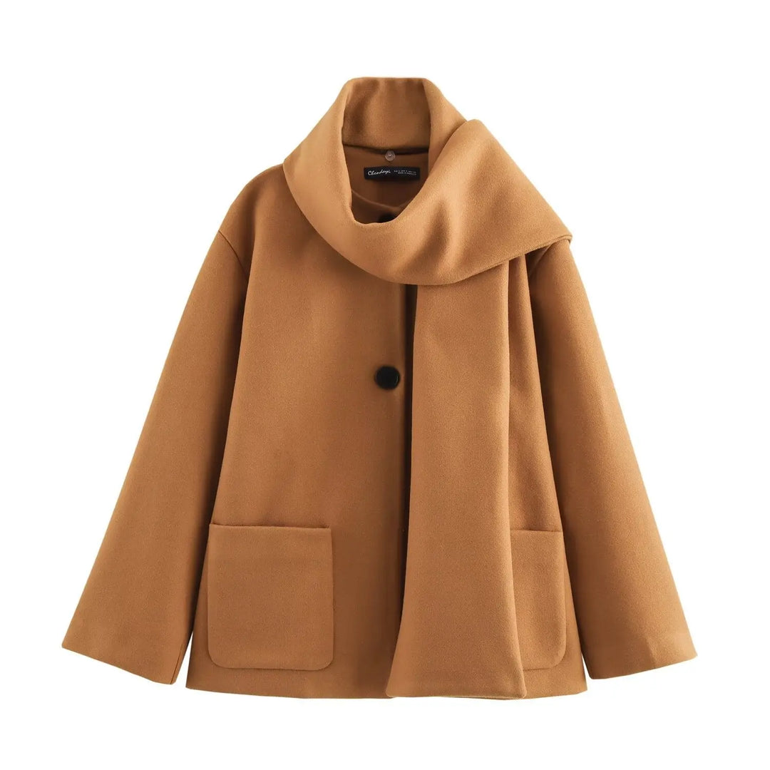 Winter Coat with Matching Scarf for Women Azzoria