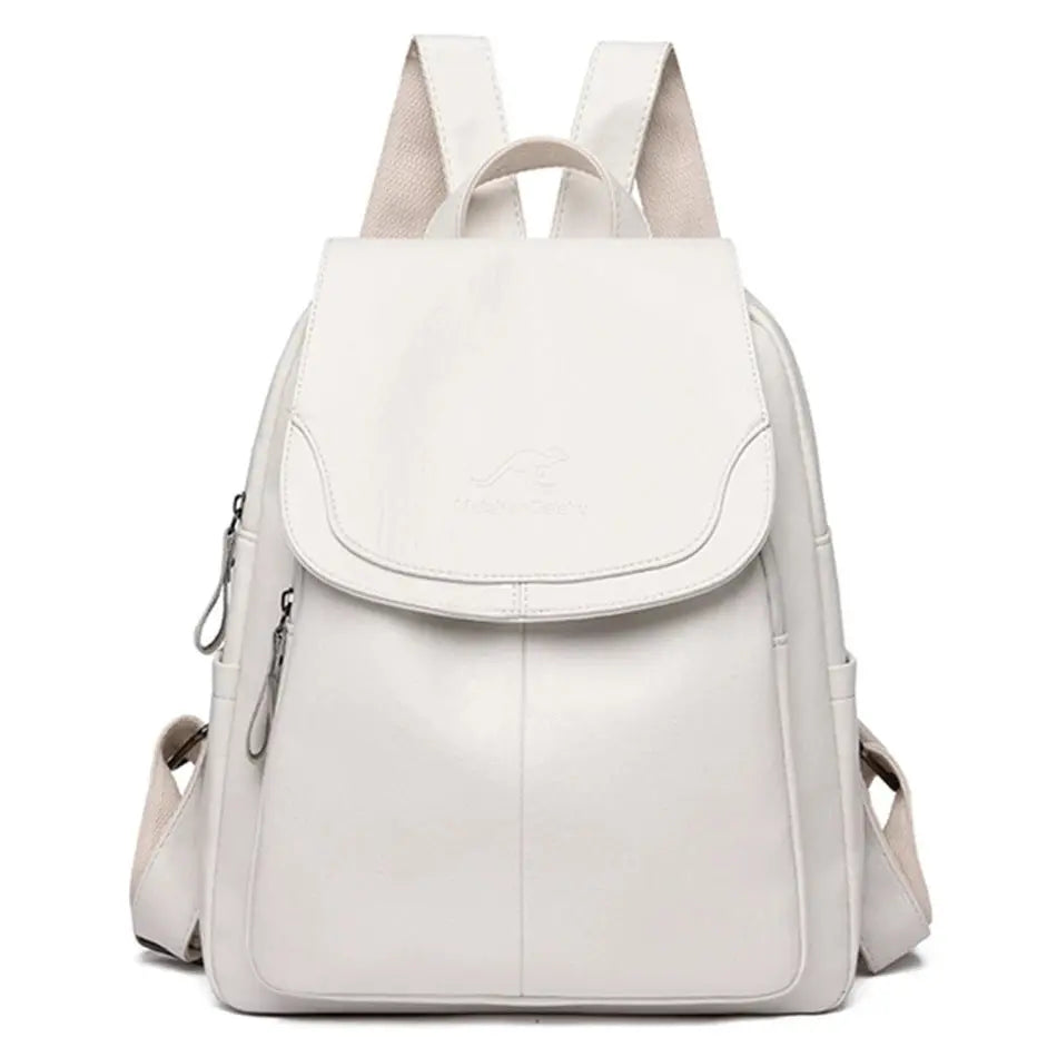 Flap Top Backpack with Matte Surface – For Women Azzoria
