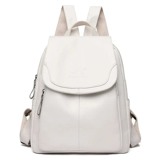 Flap Top Backpack with Matte Surface – For Women Azzoria