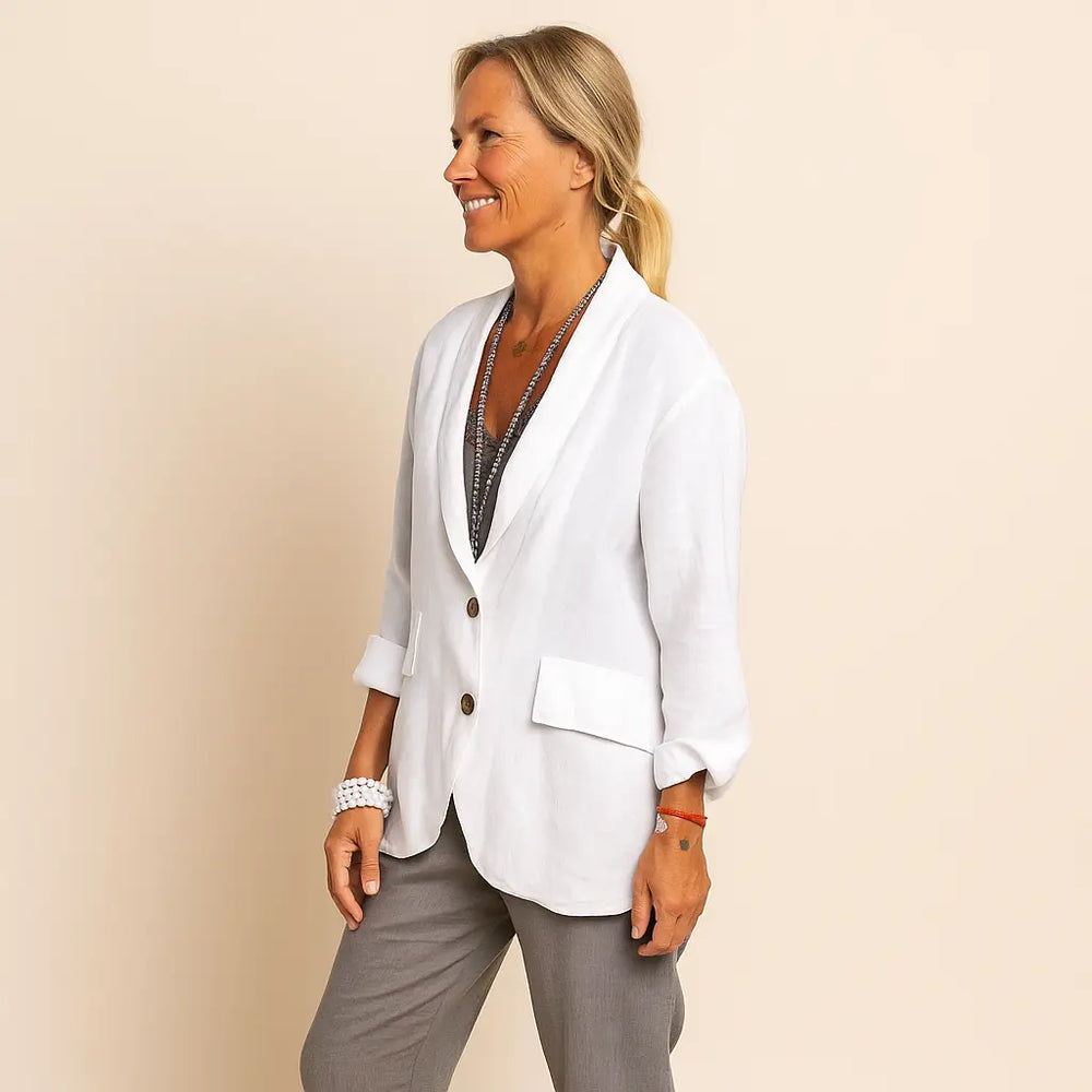 Woven Texture Blazer for Women Azzoria