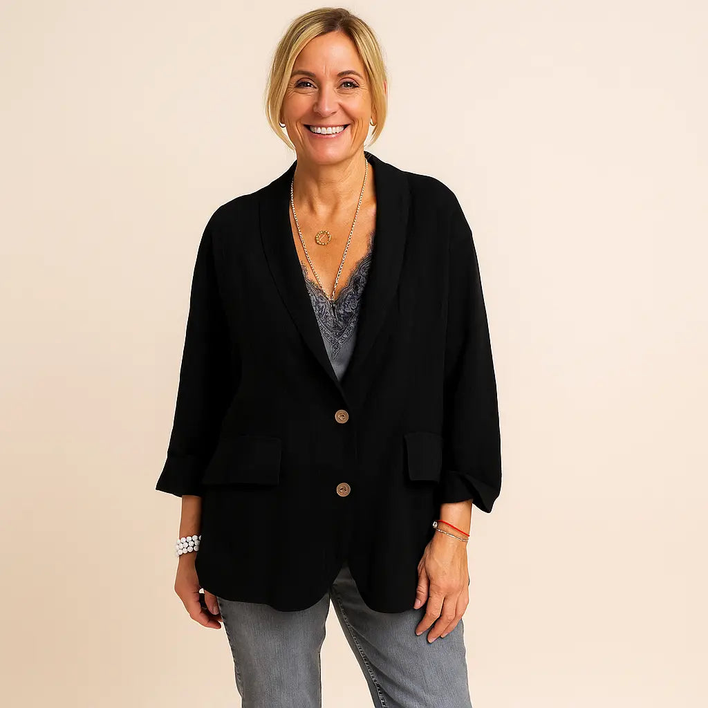 Woven Texture Blazer for Women Azzoria