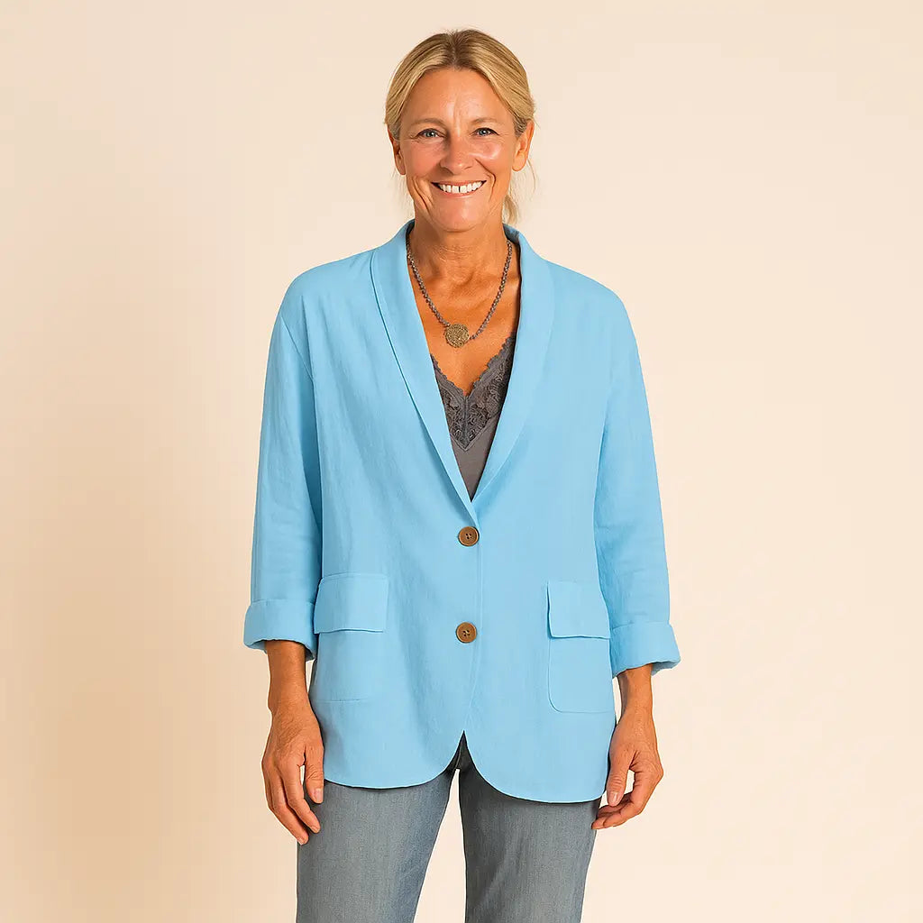 Woven Texture Blazer for Women Azzoria