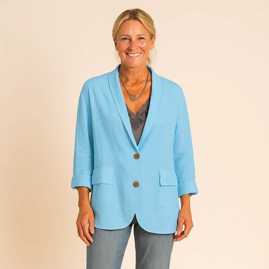 Woven Texture Blazer for Women Azzoria