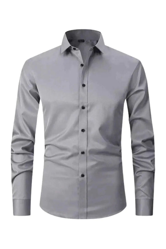 Wrinkle-Resistant Long-Sleeve Shirt for Men Azzoria