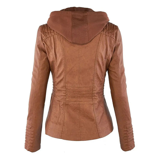Zip-Up Hooded Jacket for Women Azzoria