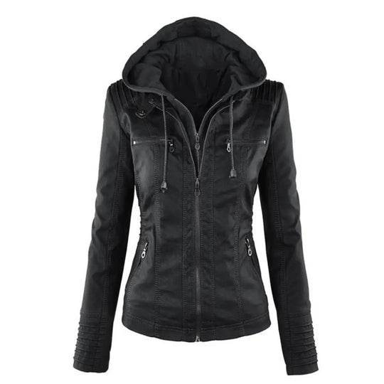 Zip-Up Hooded Jacket for Women Azzoria