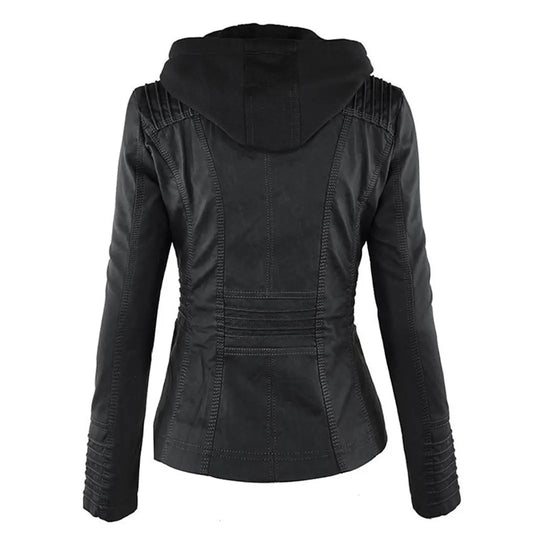 Zip-Up Hooded Jacket for Women Azzoria