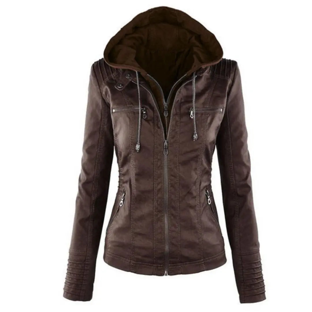 Zip-Up Hooded Jacket for Women Azzoria
