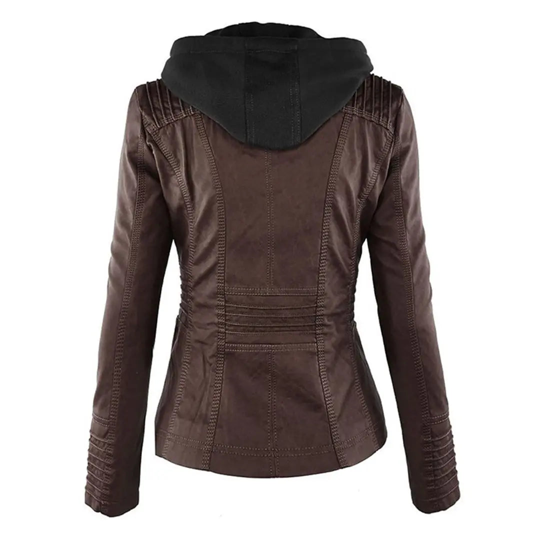 Zip-Up Hooded Jacket for Women Azzoria