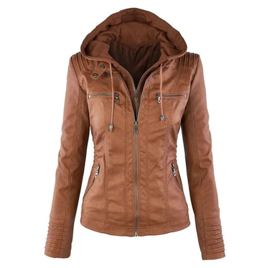 Zip-Up Hooded Jacket for Women Azzoria