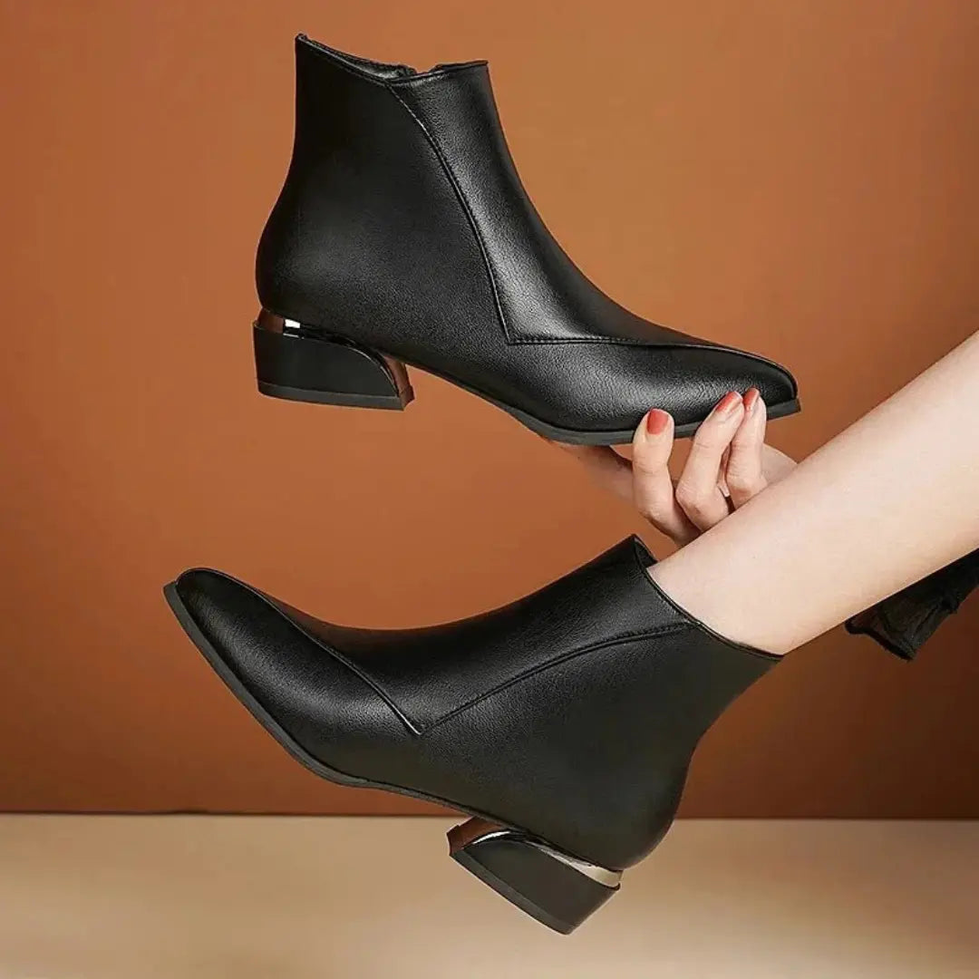 Zipper Ankle Boots for Women Azzoria