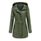 Hooded Parka Jacket with Snap Closure and Adjustable Waist – For Women