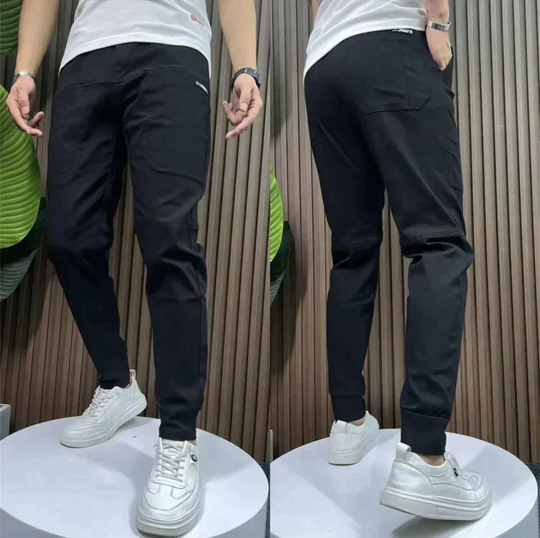 Cargo Trousers Men with Tapered Leg and Multi-Pocket Layout