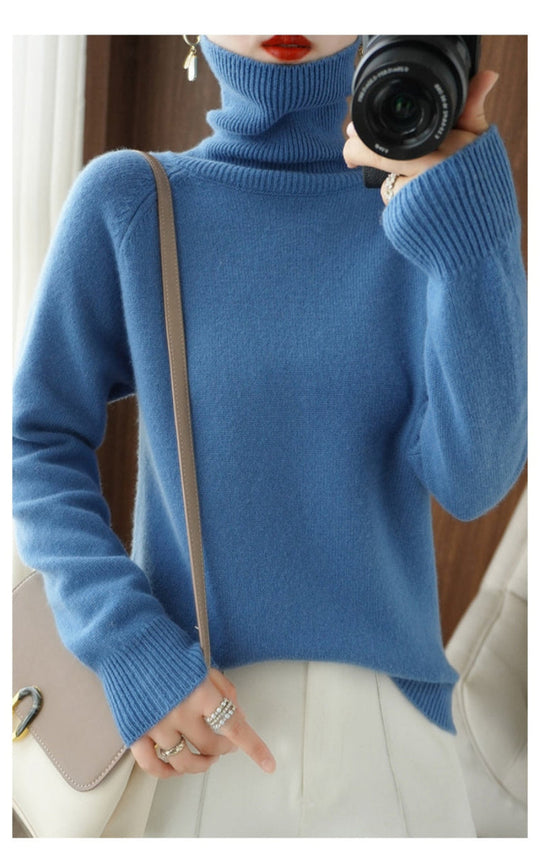 Emma – Women’s Soft and Warm Cashmere Turtleneck Sweater