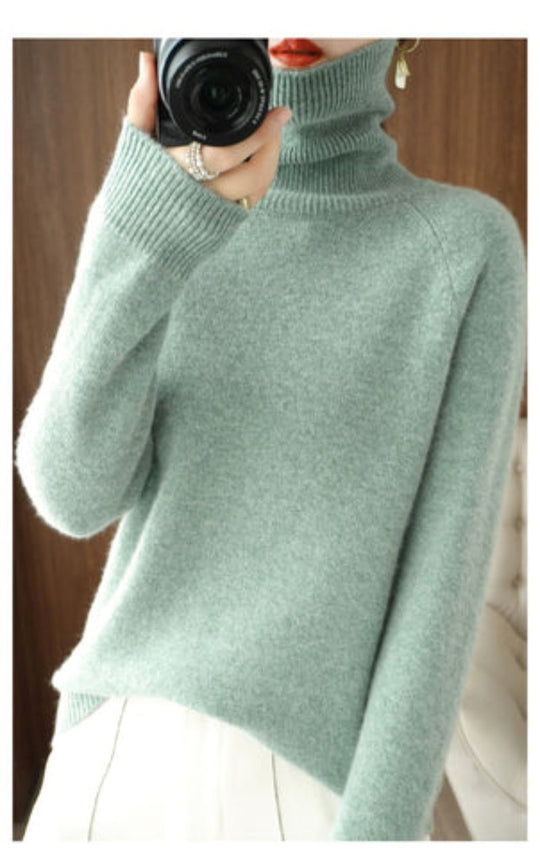 Emma – Women’s Soft and Warm Cashmere Turtleneck Sweater