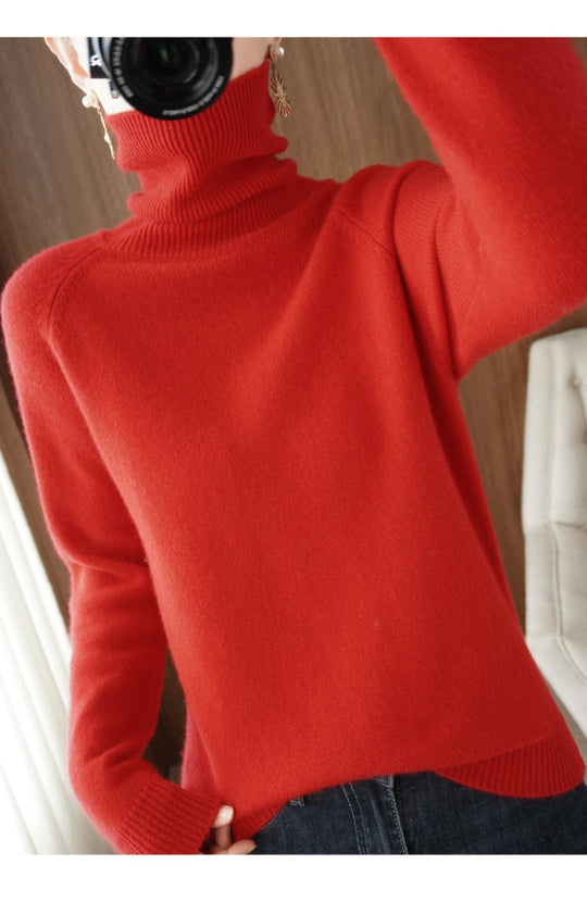 Emma – Women’s Soft and Warm Cashmere Turtleneck Sweater