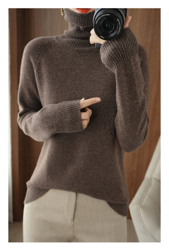 Emma – Women’s Soft and Warm Cashmere Turtleneck Sweater
