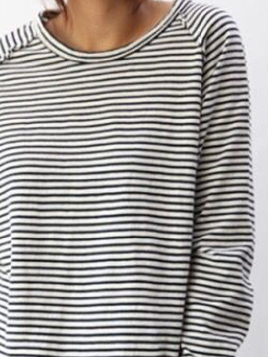 Annabela - Long Casual Striped Shirt