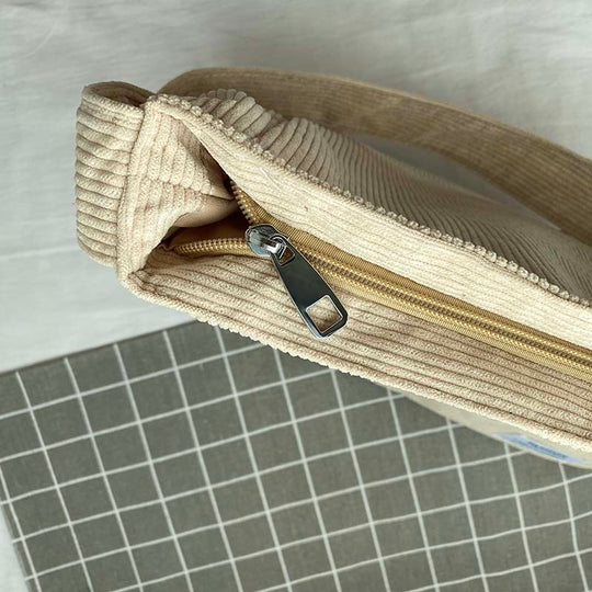 Ribbed Texture Shoulder Bag with Adjustable Strap – For Women