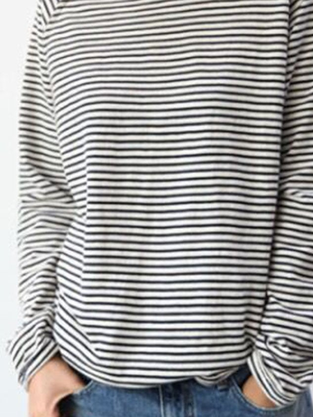 Annabela - Long Casual Striped Shirt