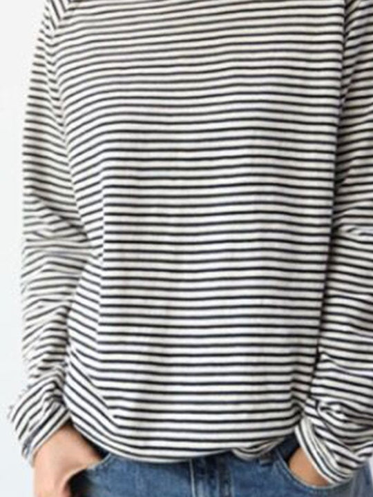 Annabela - Long Casual Striped Shirt