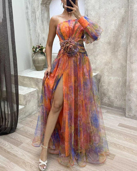 Asymmetrical Layered Dress for Women