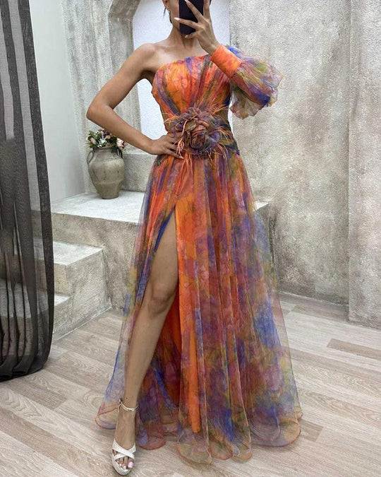 Asymmetrical Layered Dress for Women