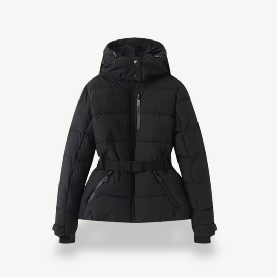 Belted Down Puffer Jacket for Women