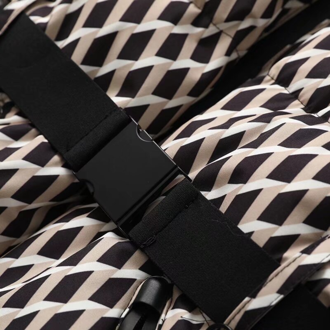 Belted Down Puffer Jacket for Women