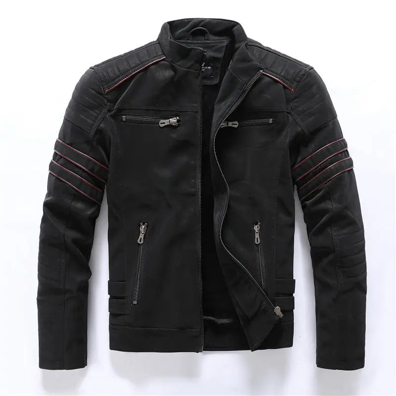 Biker Jacket with Silhouette for Men Azzoria