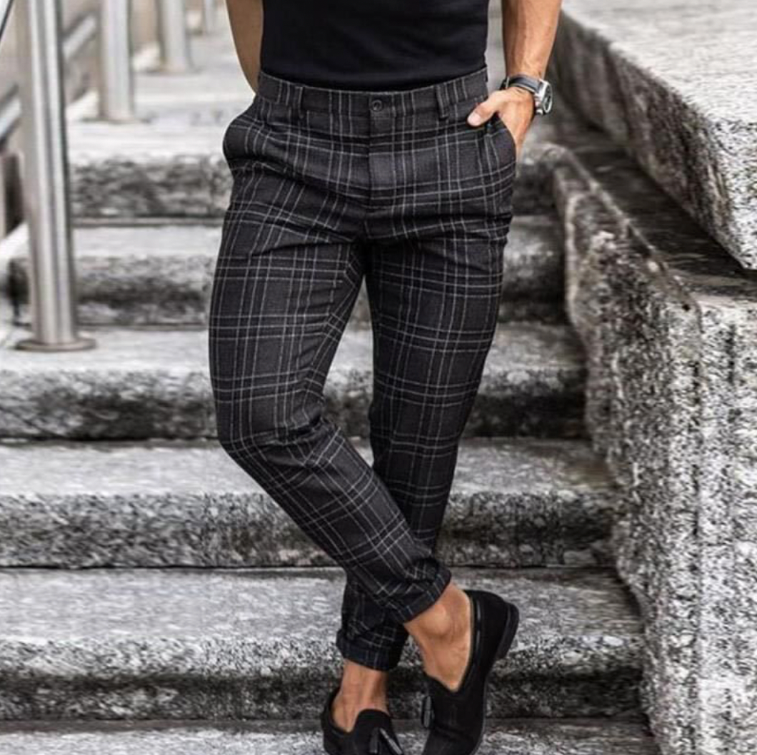 Oliver – Men’s Slim-Fit Plaid Pants