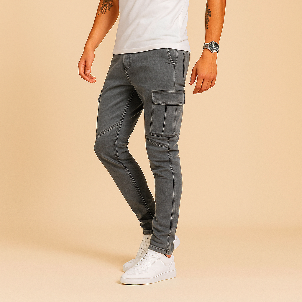 Cargo Pants Men with Tapered Leg and Multi-Pocket Setup