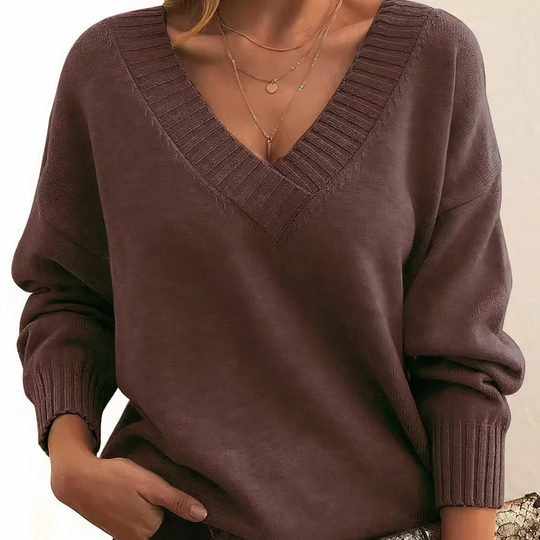 Ella – Women’s Cashmere V-Neck Sweater
