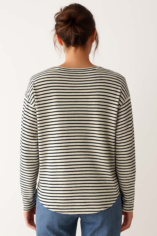 Annabela - Long Casual Striped Shirt