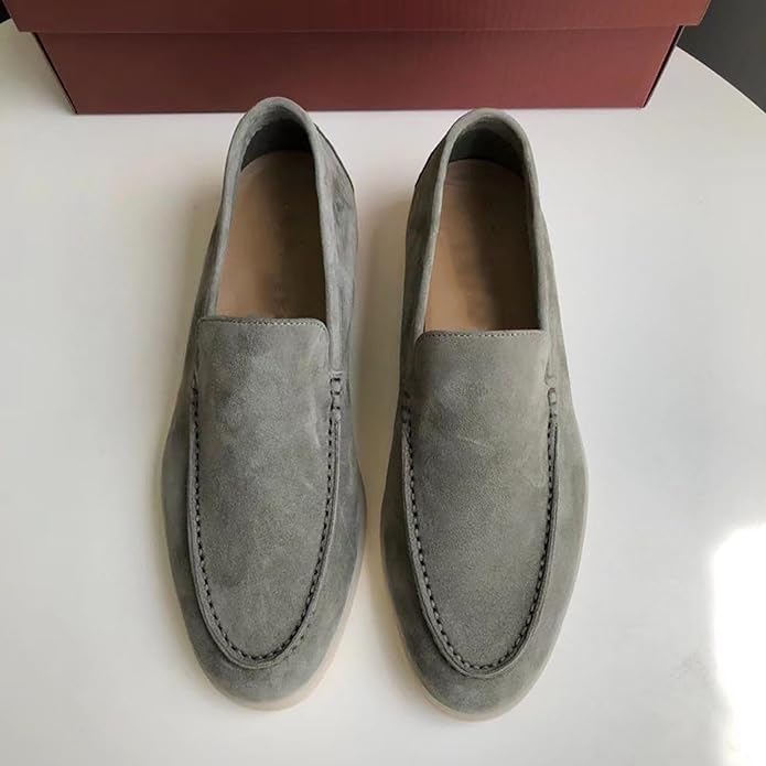 Contrast Sole Slip-On Loafers for Men