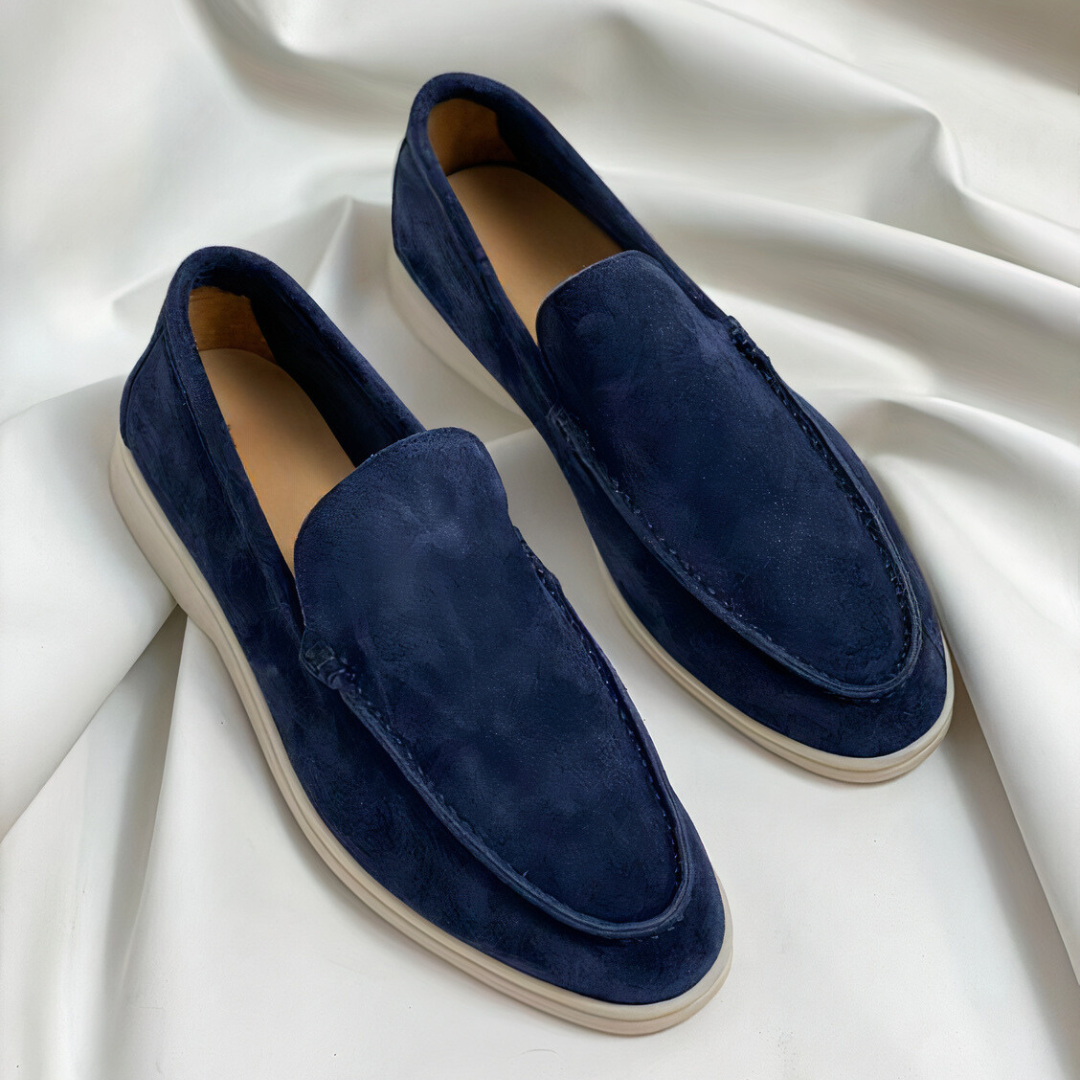 Contrast Sole Slip-On Loafers for Men