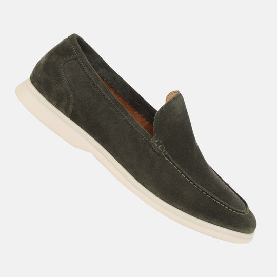 Contrast Sole Slip-On Loafers for Men