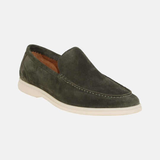 Contrast Sole Slip-On Loafers for Men