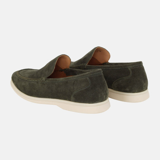 Contrast Sole Slip-On Loafers for Men