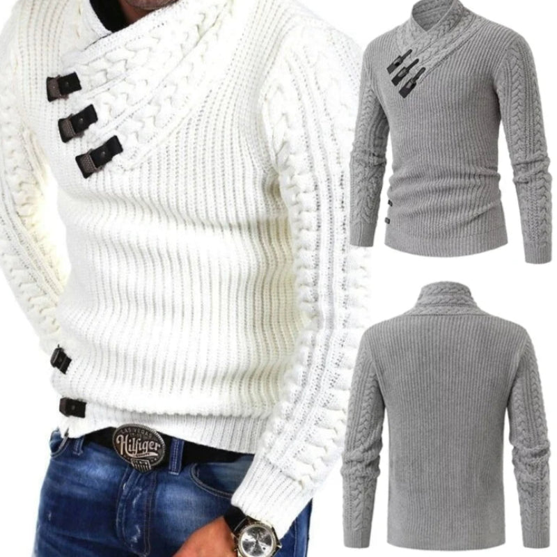 Crew Neck Knit Sweater for Men