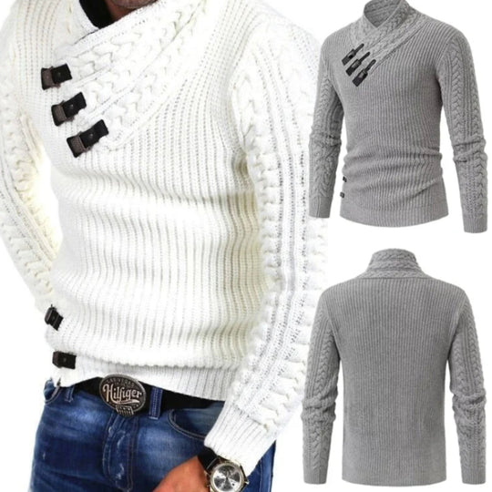 Crew Neck Knit Sweater for Men
