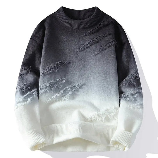 Crew Neck Knit Sweater for Men Azzoria