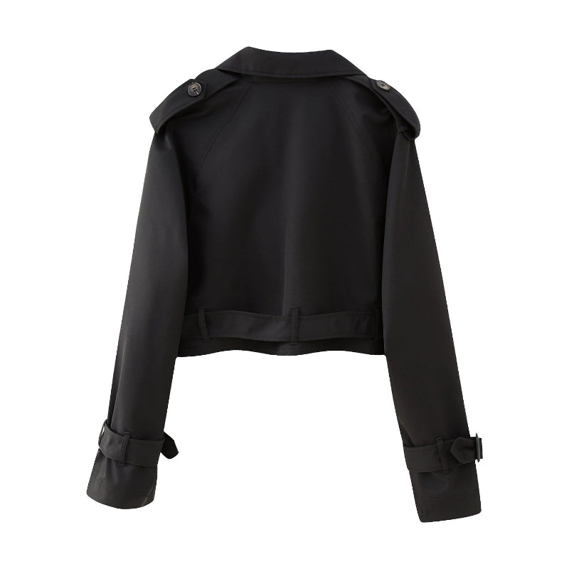 Cropped Trench Coat for Women
