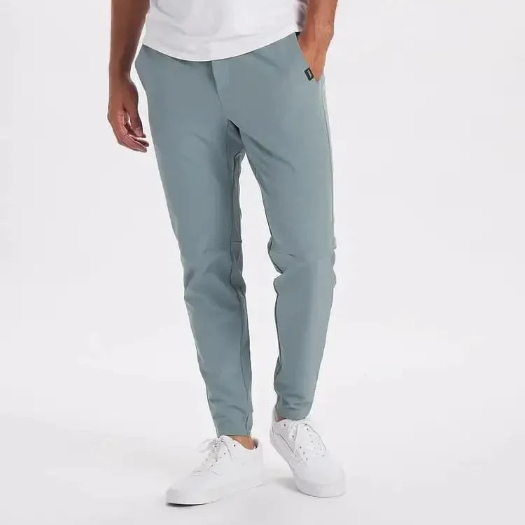 Cuffed Slim Fit Trousers for Men