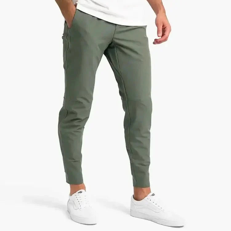 Cuffed Slim Fit Trousers for Men