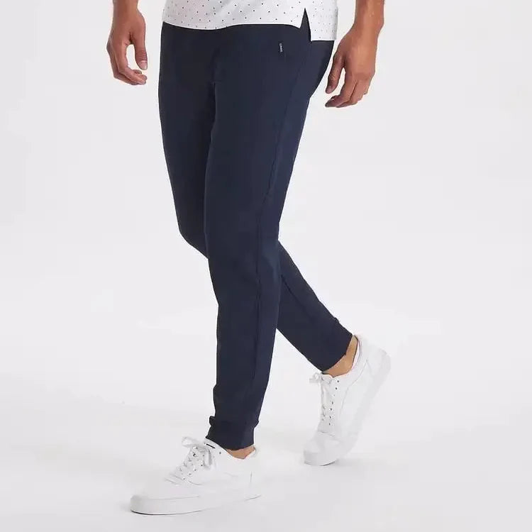 Cuffed Slim Fit Trousers for Men