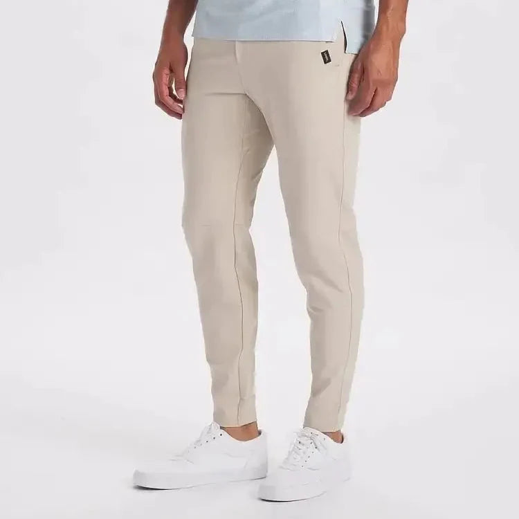 Cuffed Slim Fit Trousers for Men