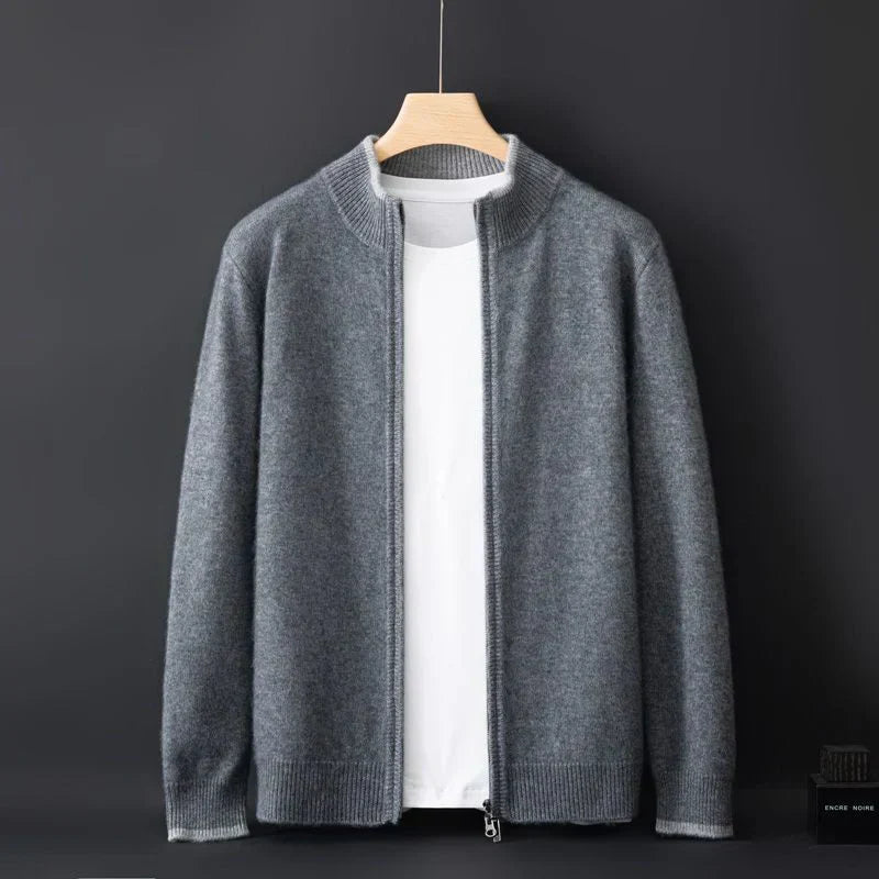 James – Men’s Cashmere Zip-Up Cardigan