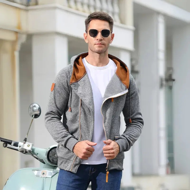 Drawstring Long Sleeve Hoodie for Men Azzoria