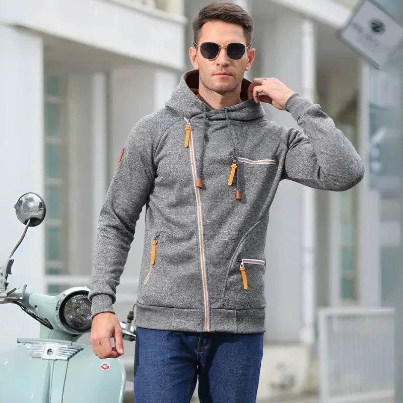 Drawstring Long Sleeve Hoodie for Men Azzoria